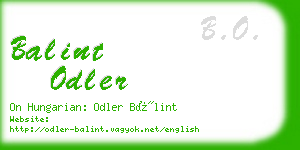 balint odler business card